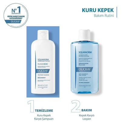 Ducray Squanorm Dry Dandruff Shampoo 200 ml – Anti-Dandruff Treatment for Dry Scalp