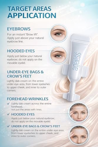 Instantly Ageless Instant Face Lift Cream – Anti-Aging Face Cream with Vitamin C, Wrinkle Tightener & Eye Cream for Puffiness (20 Vials) Avelisse