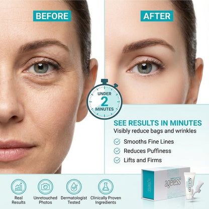 Instantly Ageless Instant Face Lift Cream – Anti-Aging Face Cream with Vitamin C, Wrinkle Tightener & Eye Cream for Puffiness (20 Vials) Avelisse