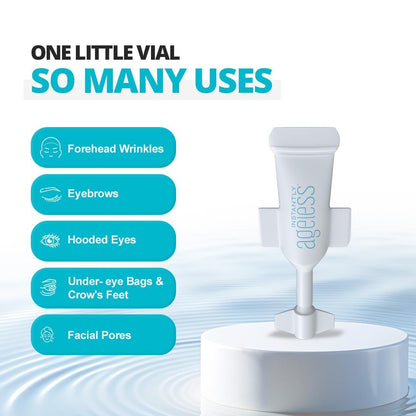 Instantly Ageless Instant Face Lift Cream – Anti-Aging Face Cream with Vitamin C, Wrinkle Tightener & Eye Cream for Puffiness (20 Vials) Avelisse