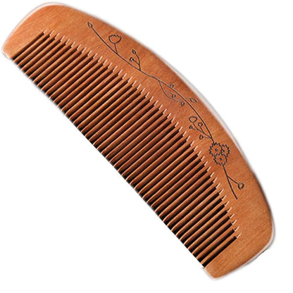 AKOAK Wooden Fine Tooth Comb – Anti-Static Hand Carved Pocket Size Travel Beard Comb for Women, Men, Children