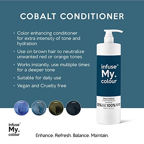 Infuse My Colour Cobalt Conditioner – 35.2 oz | Hydrating Color-Depositing Conditioner for Unisex Use - görsel 6