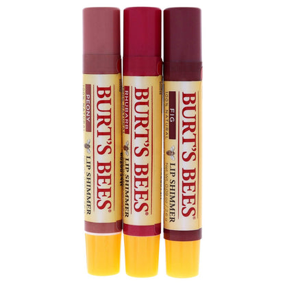 Burt's Bees Kissable Color Warm Collection Lip Shimmer - Peony, Rhubarb, Fig (3-Pack) Avelisse