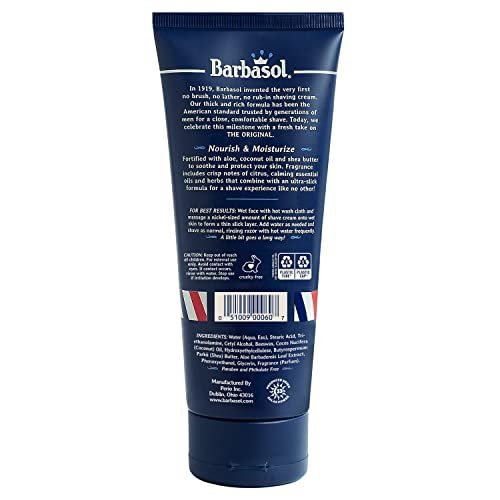 Barbasol 1919 Classic Shaving Cream – Non-Aerosol Shave Cream for Men, Infused with Aloe, Coconut Oil & Shea Butter, Exceptional Glide, Made in USA, 6 oz - görsel 4