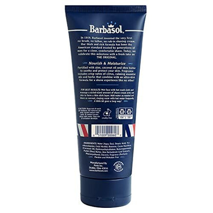 Barbasol 1919 Classic Shaving Cream – Non-Aerosol Shave Cream for Men, Infused with Aloe, Coconut Oil & Shea Butter, Exceptional Glide, Made in USA, 6 oz