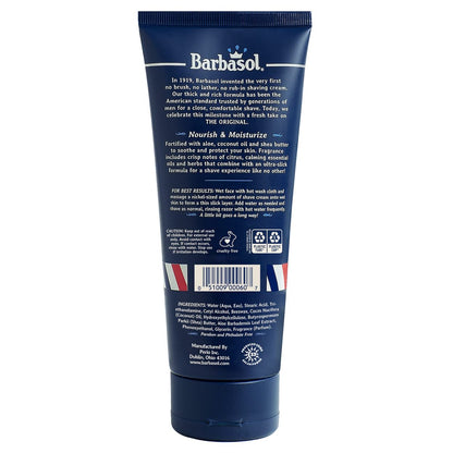 Barbasol 1919 Classic Shaving Cream – Non-Aerosol Shave Cream for Men, Infused with Aloe, Coconut Oil & Shea Butter, Exceptional Glide, Made in USA, 6 oz