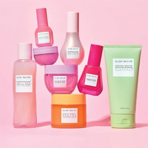 Glow Recipe Papaya Enzyme Cleansing Balm – Gentle Exfoliating Makeup Remover & Hydrating First Cleanser for Korean Double Cleanse (3.38 oz) Avelisse