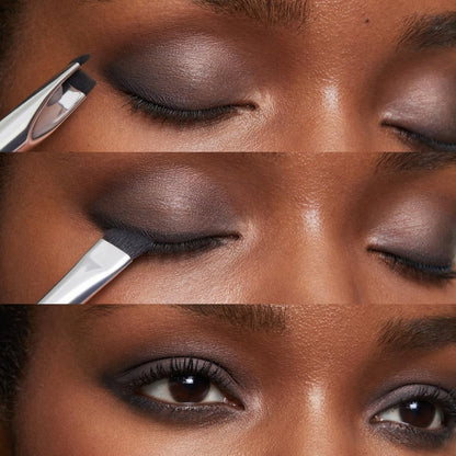 Woosh Beauty The Corner Brush Eye Stamper - Dual-Ended Smokey Eye & Eyeliner Brush with Soft Vegan Bristles (Black, 1 Count) Avelisse