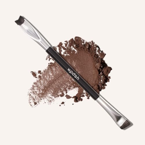 Woosh Beauty The Corner Brush Eye Stamper - Dual-Ended Smokey Eye & Eyeliner Brush with Soft Vegan Bristles (Black, 1 Count) Avelisse