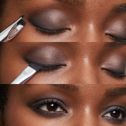 Woosh Beauty The Corner Brush Eye Stamper - Dual-Ended Smokey Eye & Eyeliner Brush with Soft Vegan Bristles (Black, 1 Count) Avelisse