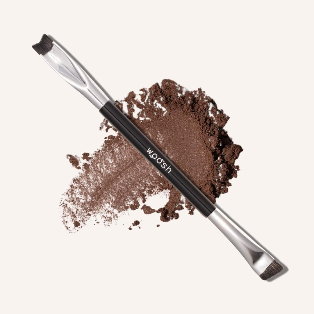 Woosh Beauty The Corner Brush Eye Stamper - Dual-Ended Smokey Eye & Eyeliner Brush with Soft Vegan Bristles (Black, 1 Count) Avelisse