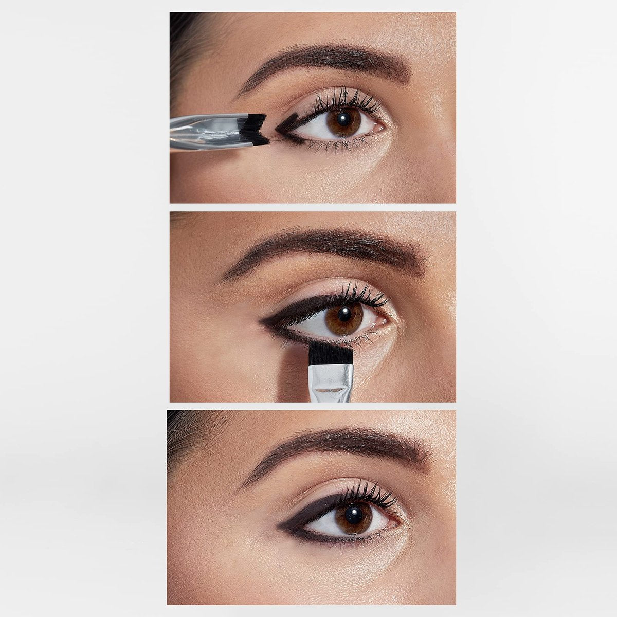 Woosh Beauty The Corner Brush Eye Stamper - Dual-Ended Smokey Eye & Eyeliner Brush with Soft Vegan Bristles (Black, 1 Count) Avelisse