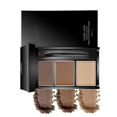UOCK Eyebrow Powder Three-Color Palette - Professional Contour & Filler for Natural Brows - görsel 4