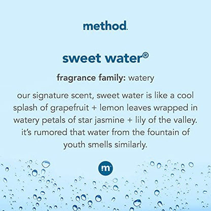 Method Gel Hand Soap, Sweet Water, 12 fl oz (Pack of 3) - Biodegradable & Gentle Hand Wash