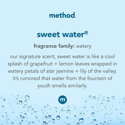 Method Gel Hand Soap, Sweet Water, 12 fl oz (Pack of 3) - Biodegradable & Gentle Hand Wash