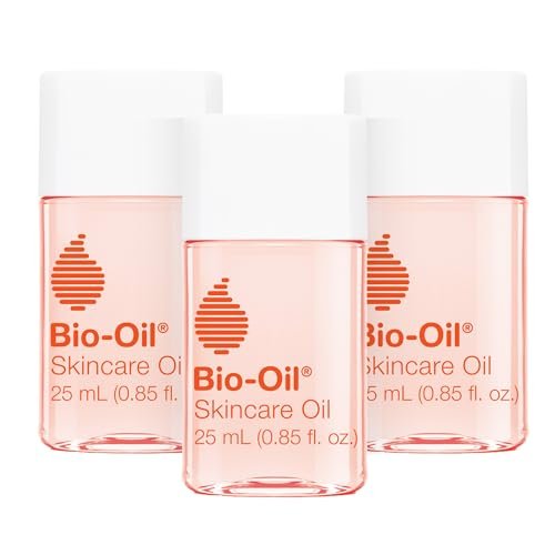 Bio-Oil Skincare Body Oil Serum for Scars and Stretch Marks, Face and Body Moisturizer with Vitamin E & A for Sensitive Dry Skin, Dermatologist Recommended, Travel Size, .85 oz, Pack of 3 - görsel 2