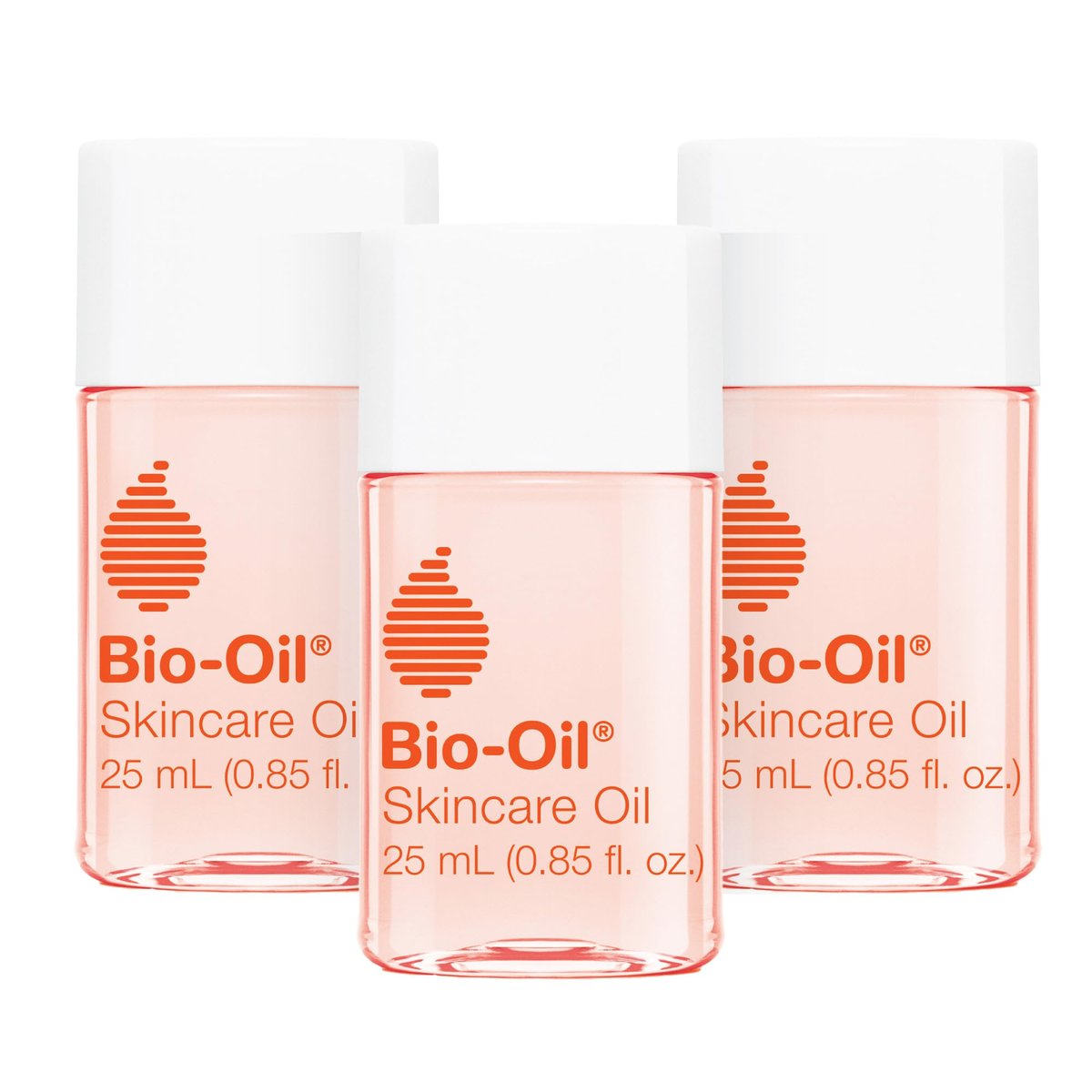 Bio-Oil Skincare Body Oil Serum for Scars and Stretch Marks, Face and Body Moisturizer with Vitamin E & A for Sensitive Dry Skin, Dermatologist Recommended, Travel Size, .85 oz, Pack of 3 - görsel 1