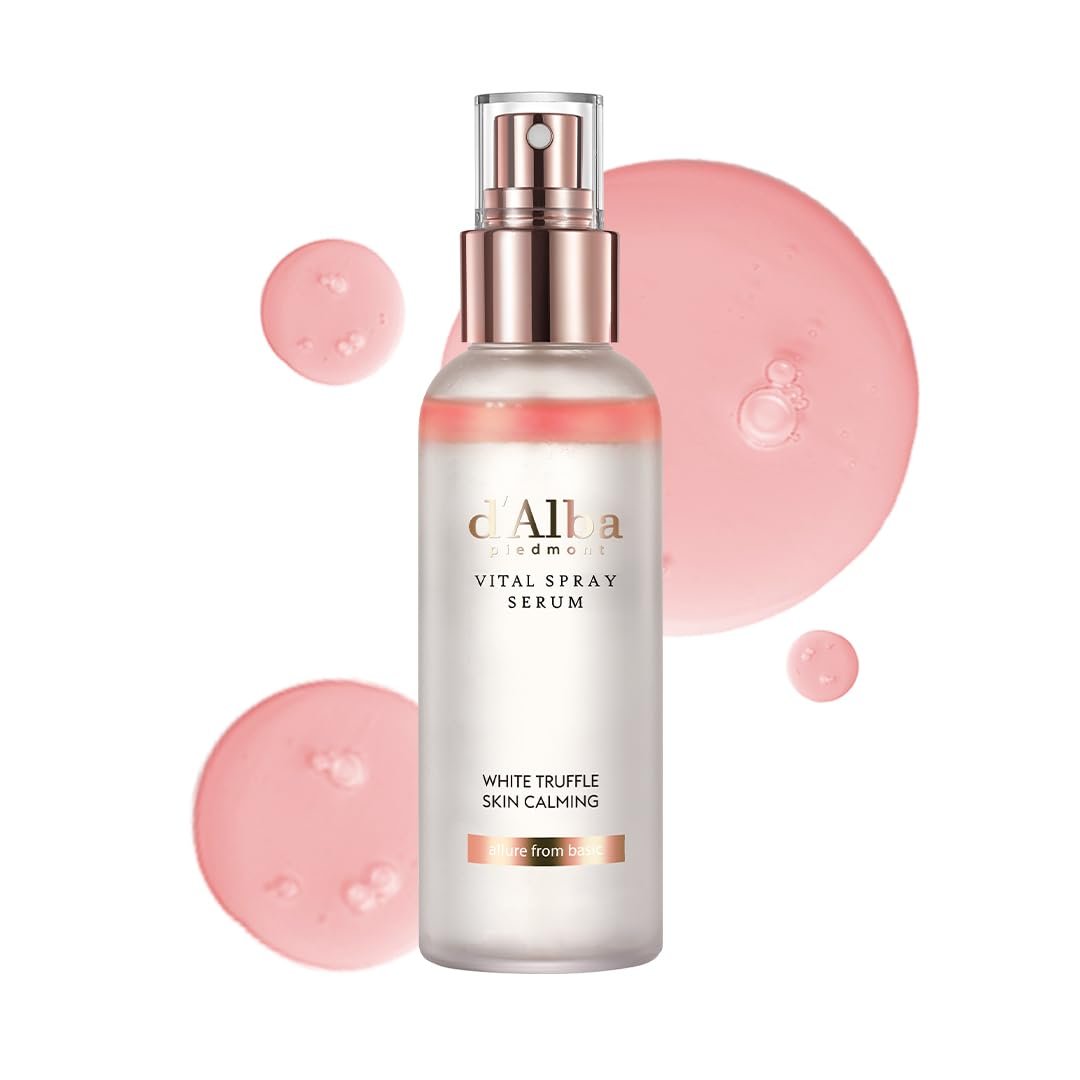 d'alba Piedmont White Truffle Vital Spray Serum - Vegan Calming Hydrating Facial Mist for Sensitive Skin, 3.38 fl oz - görsel 1
