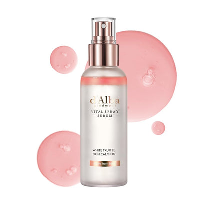 d'alba Piedmont White Truffle Vital Spray Serum - Vegan Calming Hydrating Facial Mist for Sensitive Skin, 3.38 fl oz