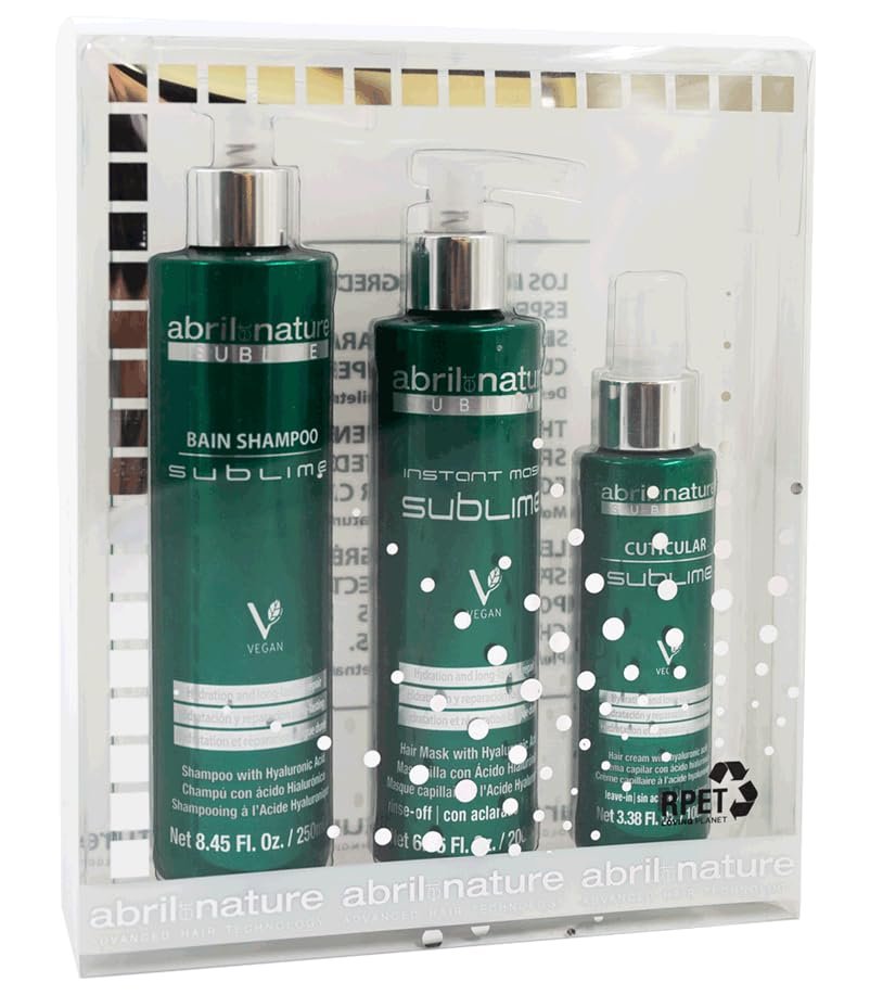 abril et nature Professional Repair Hair Care Set - Sublime - Shampoo, Mask & Serum for Damaged, Thick & Porous Hair - Nourishing & Hydrating - 550 ml - görsel 1