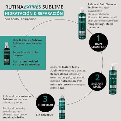 abril et nature Professional Repair Hair Care Set - Sublime - Shampoo, Mask & Serum for Damaged, Thick & Porous Hair - Nourishing & Hydrating - 550 ml