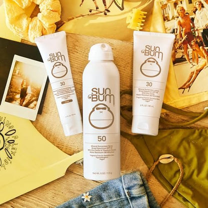 Sun Bum Mineral SPF 50 Sunscreen Body Spray - Water-Resistant Broad Spectrum Moisturizing Sunscreen with Vitamin E - Hawaii 104 Act Compliant - 6 oz