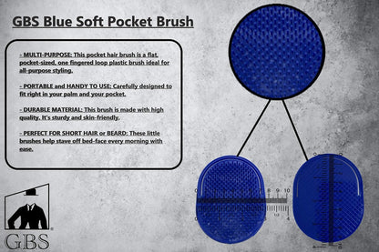 G.B.S Blue Pocket Palm Brush – 20-Pack, Made in USA, for Hair and Pet Grooming