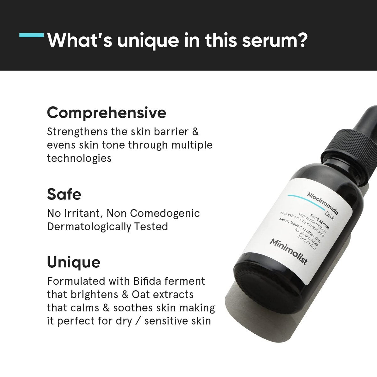 Minimalist 5% Niacinamide Serum with 1% Hyaluronic Acid – Pore Minimizer for Oily Skin, Acne Marks & Blemishes, 1 Fl Oz - görsel 5