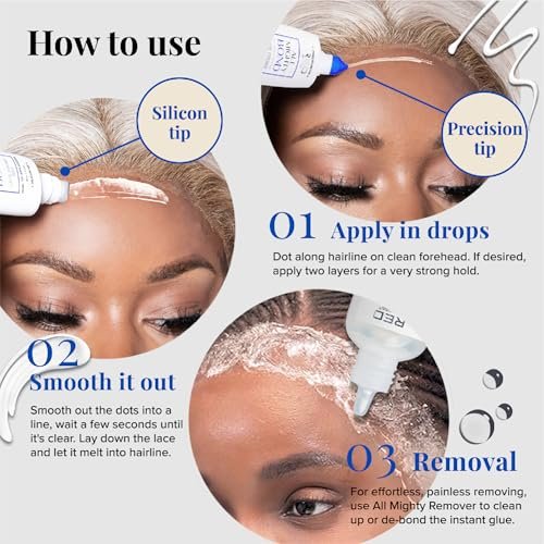 Red by Kiss All Mighty Bond Lace Front Wig Glue – Strong Hold, Water Resistant, Safe for Sensitive Skin (1.1 Fl Oz) Avelisse