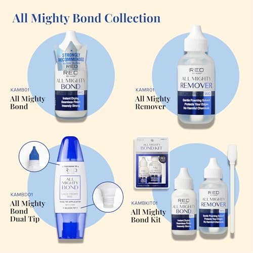 Red by Kiss All Mighty Bond Lace Front Wig Glue – Strong Hold, Water Resistant, Safe for Sensitive Skin (1.1 Fl Oz) Avelisse