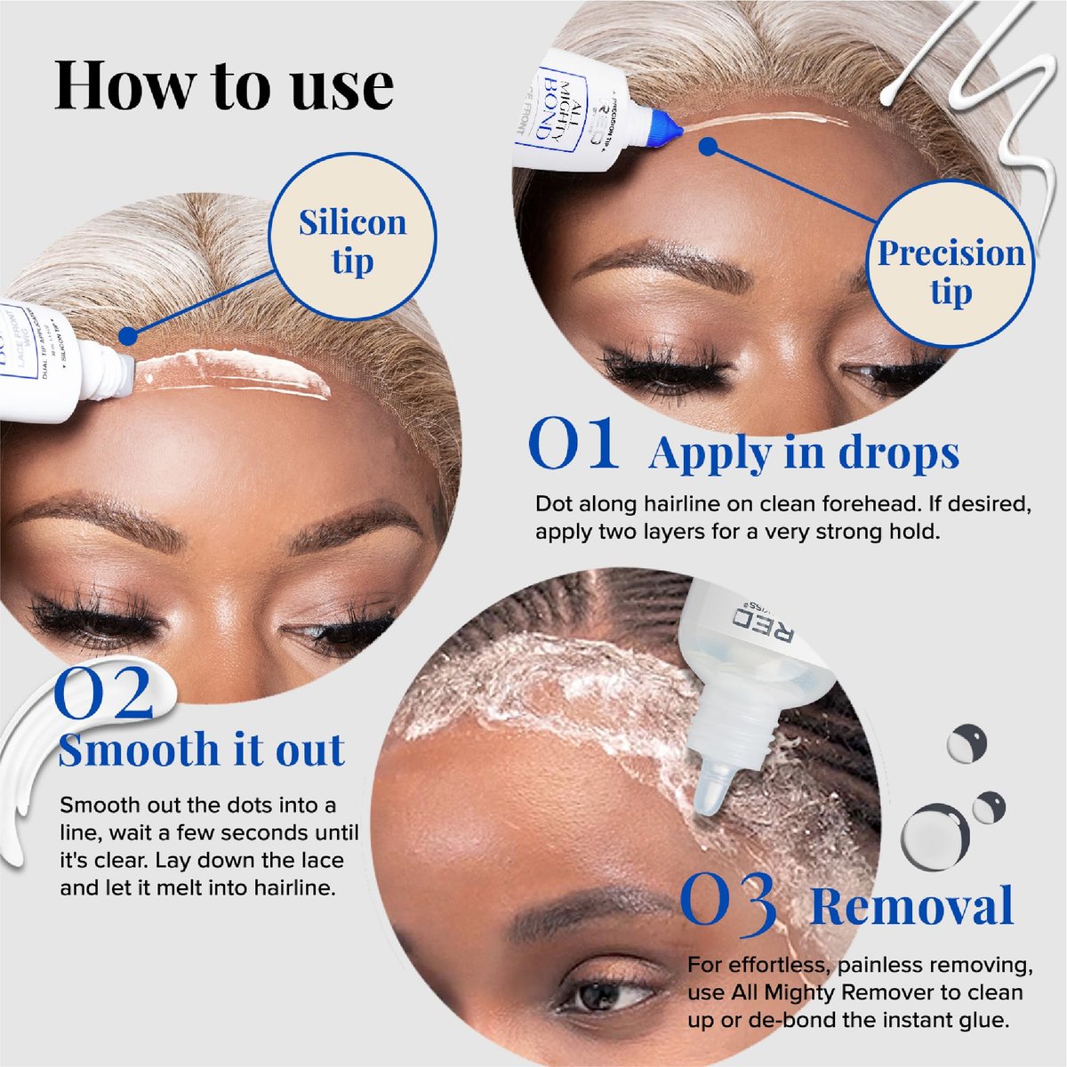 Red by Kiss All Mighty Bond Lace Front Wig Glue – Strong Hold, Water Resistant, Safe for Sensitive Skin (1.1 Fl Oz) Avelisse