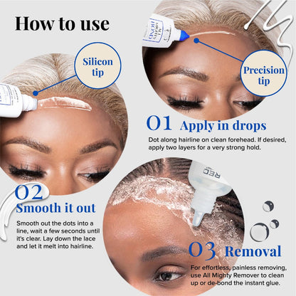 Red by Kiss All Mighty Bond Lace Front Wig Glue – Strong Hold, Water Resistant, Safe for Sensitive Skin (1.1 Fl Oz) Avelisse