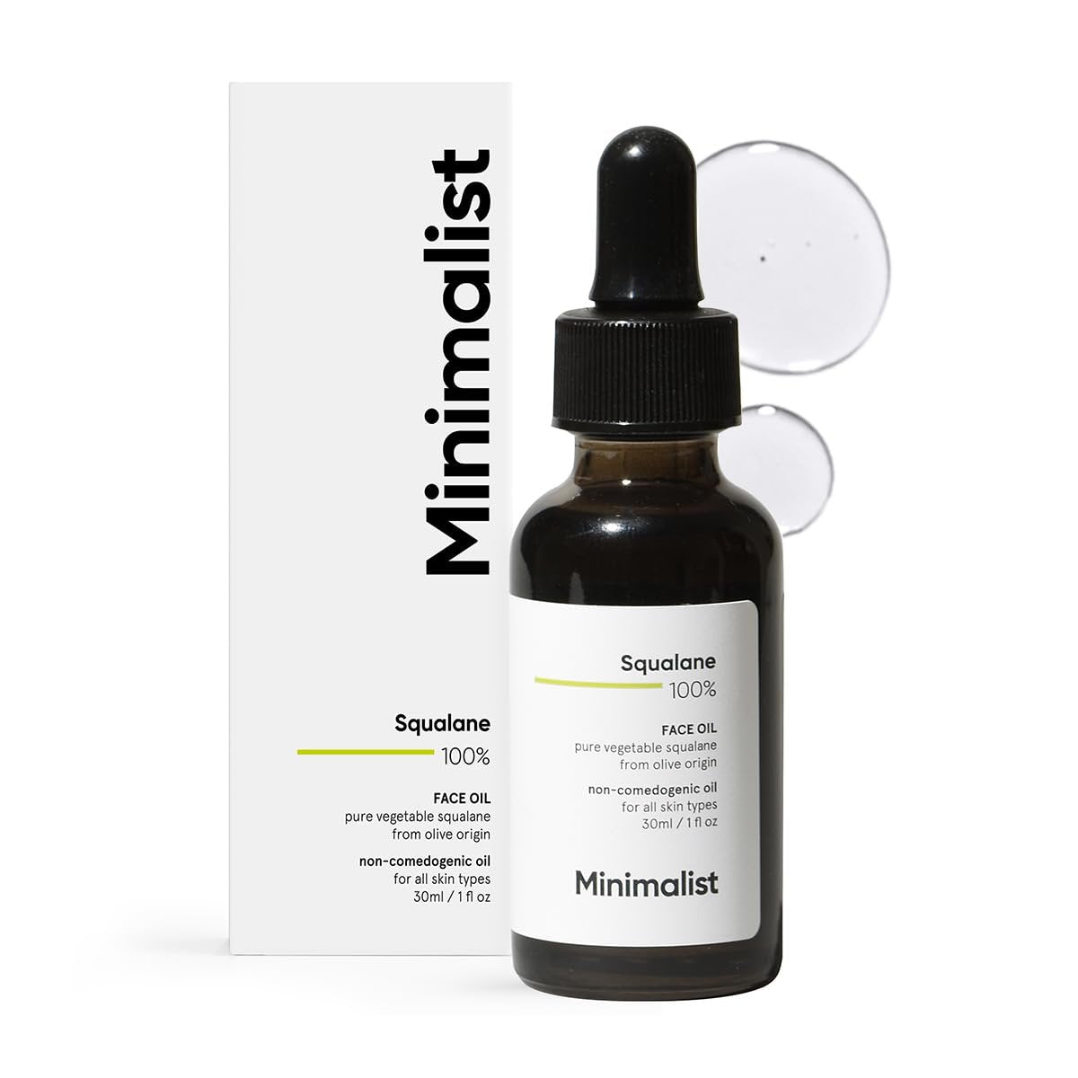 Minimalist Squalane 100% Plant Derived Face Oil – Deep Hydration, Reduces Fine Lines, Restores Skin Elasticity (1 Fl Oz / 30 ml) - görsel 1