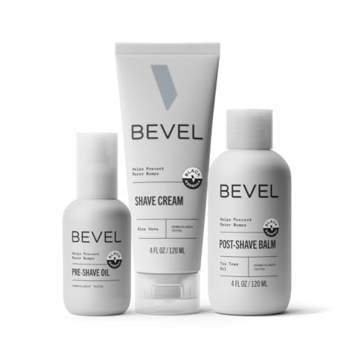Bevel Shaving Kit for Men - Pre Shave Oil, Shaving Cream & After Shave Balm - Reduces Irritation & Razor Bumps Avelisse
