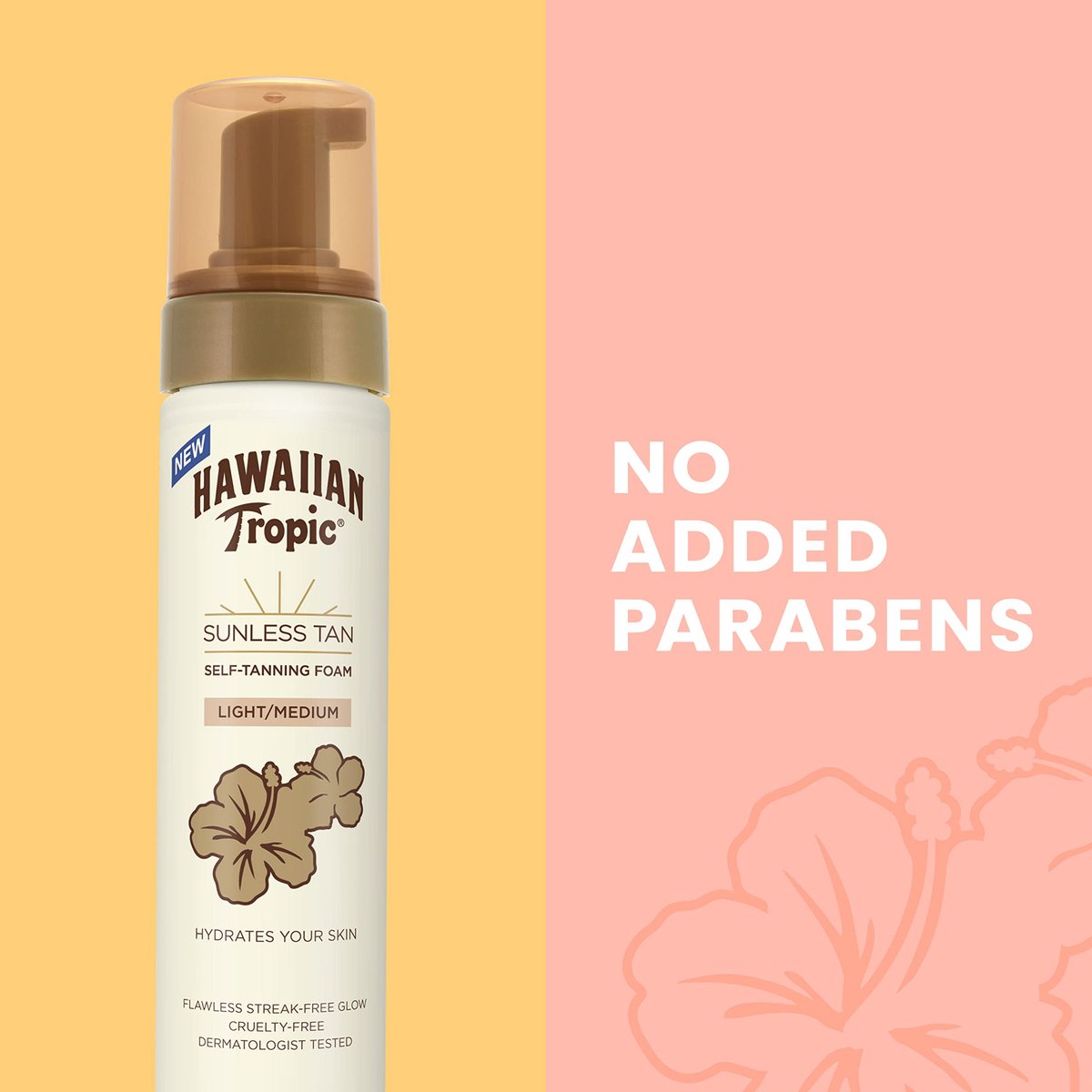 Hawaiian Tropic Sunless Tan Light/Medium Self-Tanning Foam - 6.7 oz Natural-Looking Sunless Tanner Avelisse
