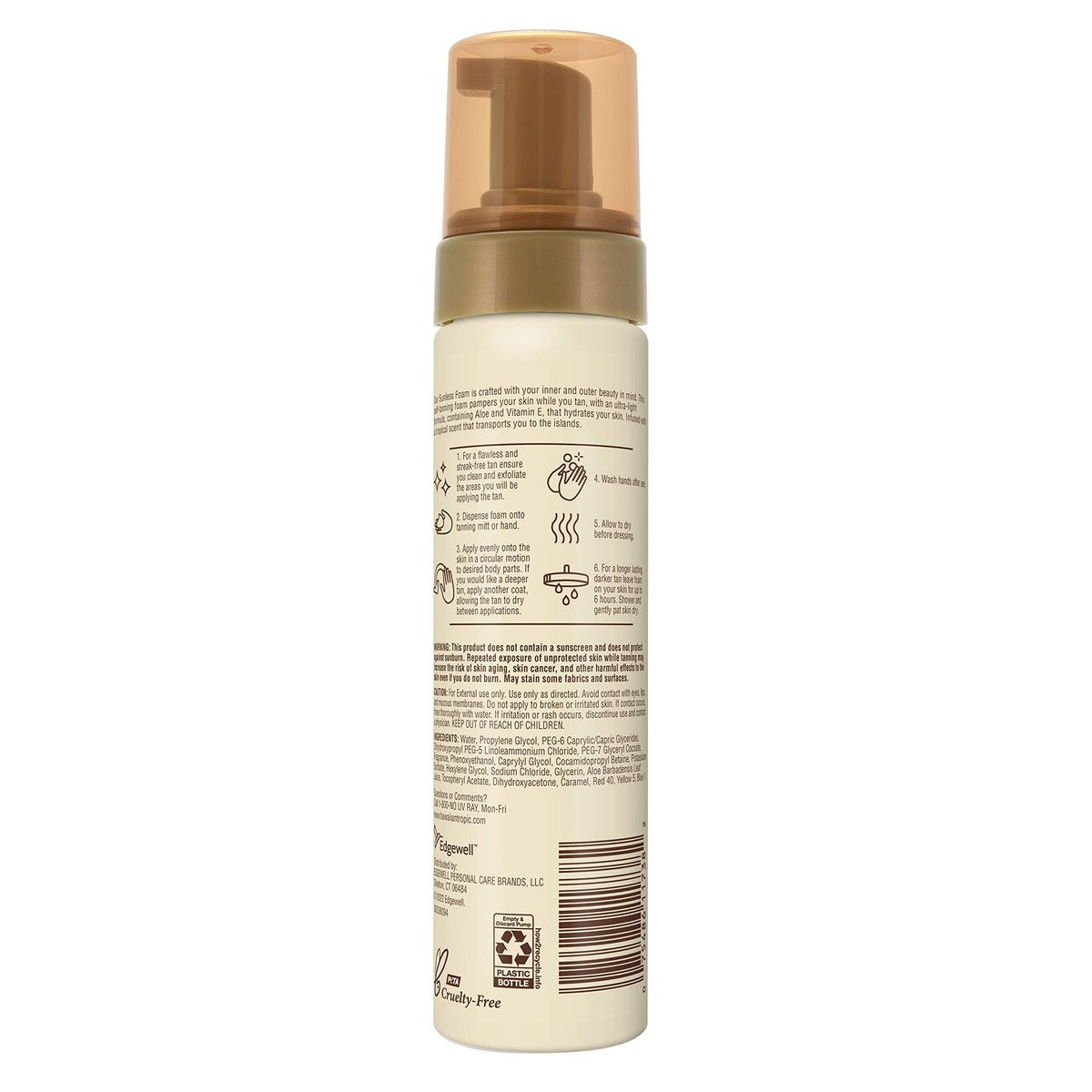 Hawaiian Tropic Sunless Tan Light/Medium Self-Tanning Foam - 6.7 oz Natural-Looking Sunless Tanner Avelisse