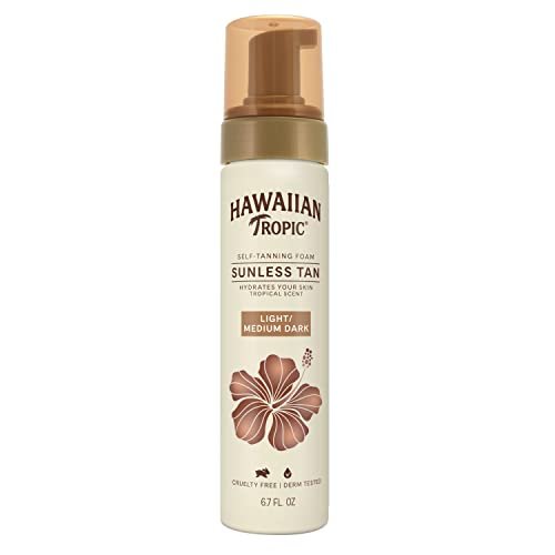 Hawaiian Tropic Sunless Tan Light/Medium Self-Tanning Foam - 6.7 oz Natural-Looking Sunless Tanner Avelisse
