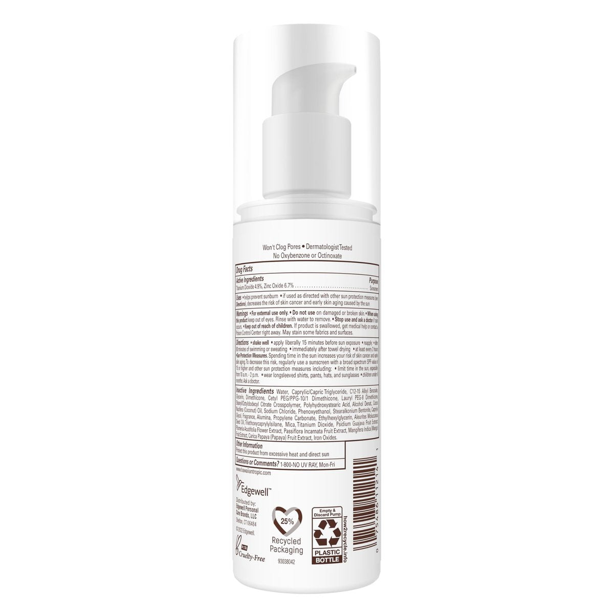 Hawaiian Tropic Skin Nourishing Milk Mineral Sunscreen Lotion SPF 50, Travel Size 3.4 Fl Oz | Zinc Oxide Sunblock, Oxybenzone Free - görsel 17
