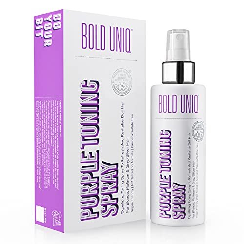 BOLD UNIQ Blonde Toner Spray - Purple Leave In Toning Hair Treatment for Blonde, Platinum & Gray/Silver Hair, 5.9 Fl Oz Avelisse