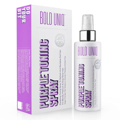 BOLD UNIQ Blonde Toner Spray - Purple Leave In Toning Hair Treatment for Blonde, Platinum & Gray/Silver Hair, 5.9 Fl Oz Avelisse