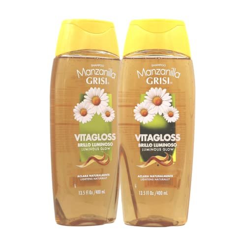 Manzanilla Grisi Cleansing Shampoo with Chamomile Extract, 2 Pack, 13.5 FL Oz Each