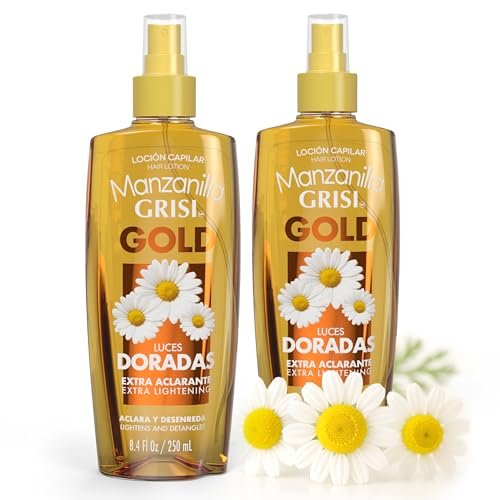 Grisi Manzanilla Hair Lotion Gold – Chamomile Hair Lightening Spray for Natural Golden Highlights, Leave-In Detangler for Soft Shiny Hair, 8.4 Fl Oz (Pack of 2) - görsel 1