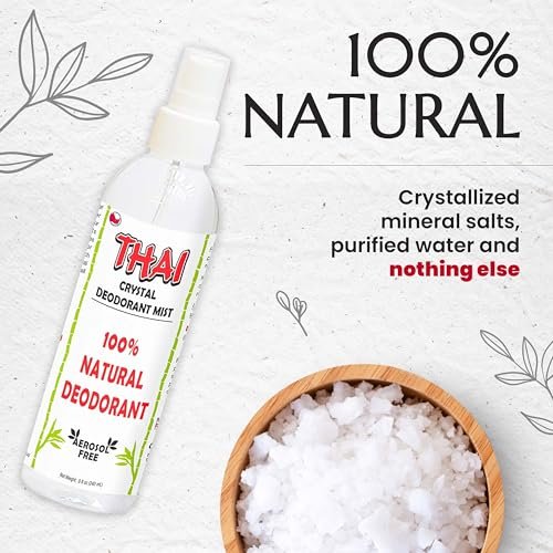 2-Pack Thai Crystal Deodorant Mist Spray (8 oz) – Unscented Mineral Salt Deodorizer for Men, Women & Athletes – Aluminum-Free, Travel-Friendly Avelisse