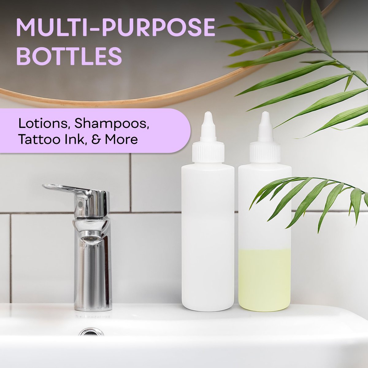 BRIGHTFROM Twist Top Applicator Bottles - 8 OZ Empty Squeeze Bottles with Open/Close Nozzle for Hair Coloring & Multi-Purpose Use (Pack of 2) - görsel 7