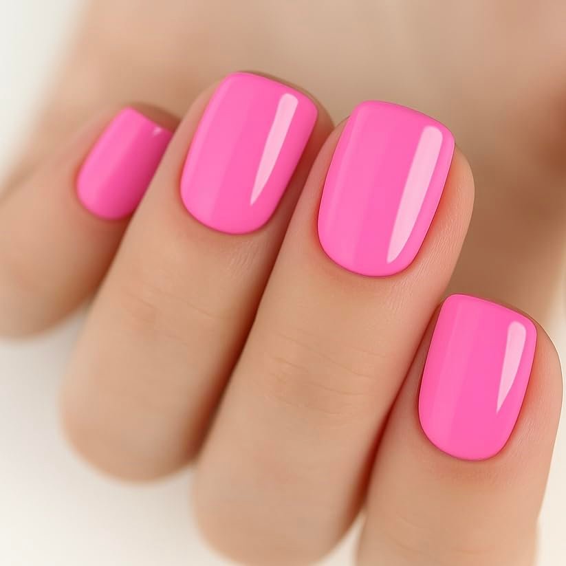 IN.HYPE Gel Polish Highly Pigmented Neon Hot Barbie Pink #85 - HEMA-Free, Soak Off UV/LED, Long-Lasting Professional Nail Color (0.6 Fl Oz) - görsel 1