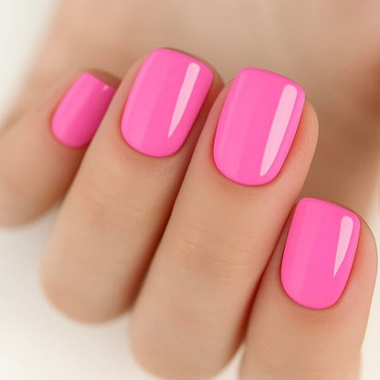 IN.HYPE Gel Polish Highly Pigmented Neon Hot Barbie Pink #85 - HEMA-Free, Soak Off UV/LED, Long-Lasting Professional Nail Color (0.6 Fl Oz)