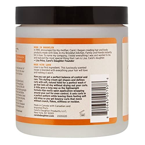 Carol’s Daughter Coco Creme Curl Shaping Cream Gel – 16 oz with Coconut Oil & Coconut Milk for Curly Hair, Silicone & Paraben Free Avelisse