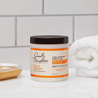 Carol’s Daughter Coco Creme Curl Shaping Cream Gel – 16 oz with Coconut Oil & Coconut Milk for Curly Hair, Silicone & Paraben Free Avelisse