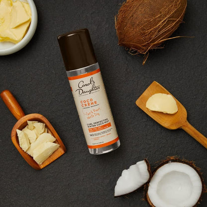Carol's Daughter Coco Creme Curl Perfecting Water Coconut Mist - Silicone & Paraben Free Curl Refresher Spray for Curly to Coily Hair, 8.4 Fl Oz