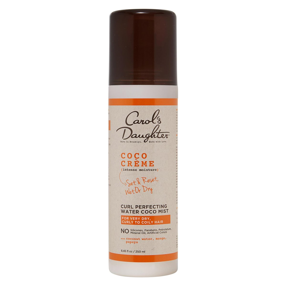 Carol's Daughter Coco Creme Curl Perfecting Water Coconut Mist - Silicone & Paraben Free Curl Refresher Spray for Curly to Coily Hair, 8.4 Fl Oz - görsel 1